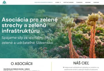 Hosting pre Asociácie zelených striech