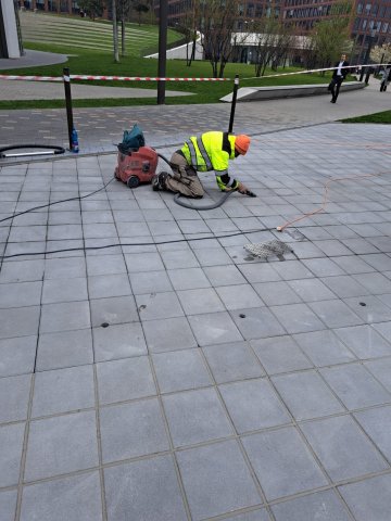 Oprava a renovácia špár na fontáne - SKY PARK Bratislava