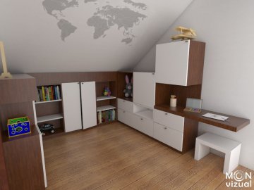 Návrh a realizácia nábytku do podkrovnej izby